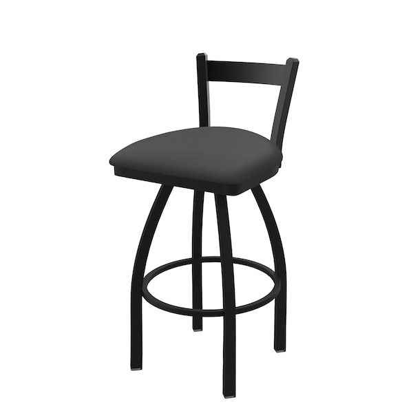 Holland Bar Stool Co 30" Low Back Swivel Bar Stool, Black Wrinkle